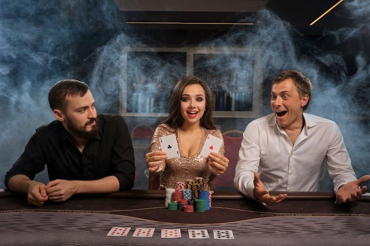 Casino Hold'em live dealer studio with multi-camera setup